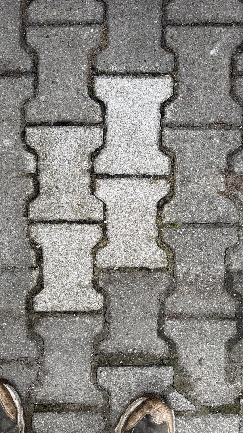 Vorher-Nachher-Reinigung von Pflastersteinen